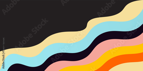 Vector abstract backgrond with soft gradient color and dynamic colorfull luxury template nice wave