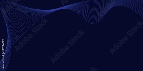 abstract dark blue background. wavy lines background.th wave on a white background.