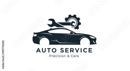 Car Maintenance Auto Service Illustration.