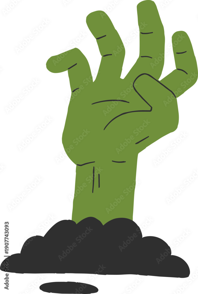 Fototapeta premium Zombie Hand SVG, Halloween Graveyard Svg