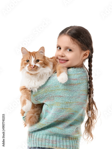 Cute little girl with fluff...