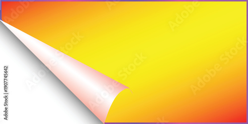 Vibrant Orange and Yellow Page Curl with White Underside.