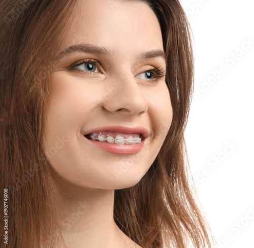 Smiling young woman with de...