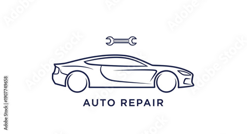 Car Repair Service Illustration Graphic.