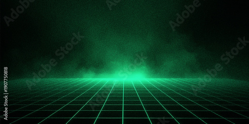 Neon Cyberpunk Grid Background