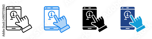 Information  icon set multiple style collection