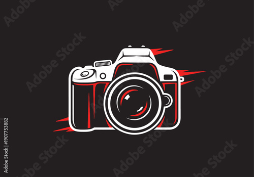 Modern Photography Logo with Camera Icon for Photo Market Branding