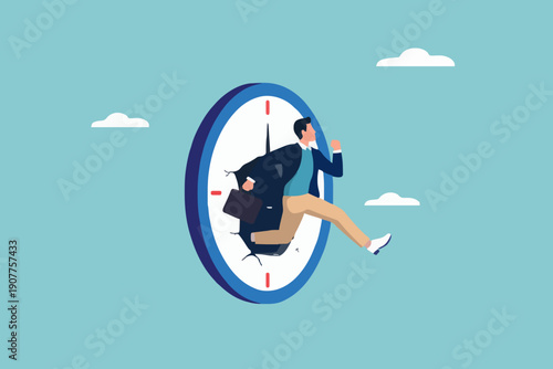 Running Through Time Concept