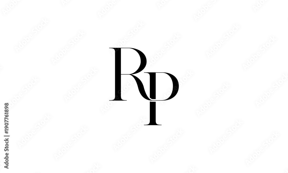 Fototapeta premium RP initial letter logo or RP monogram