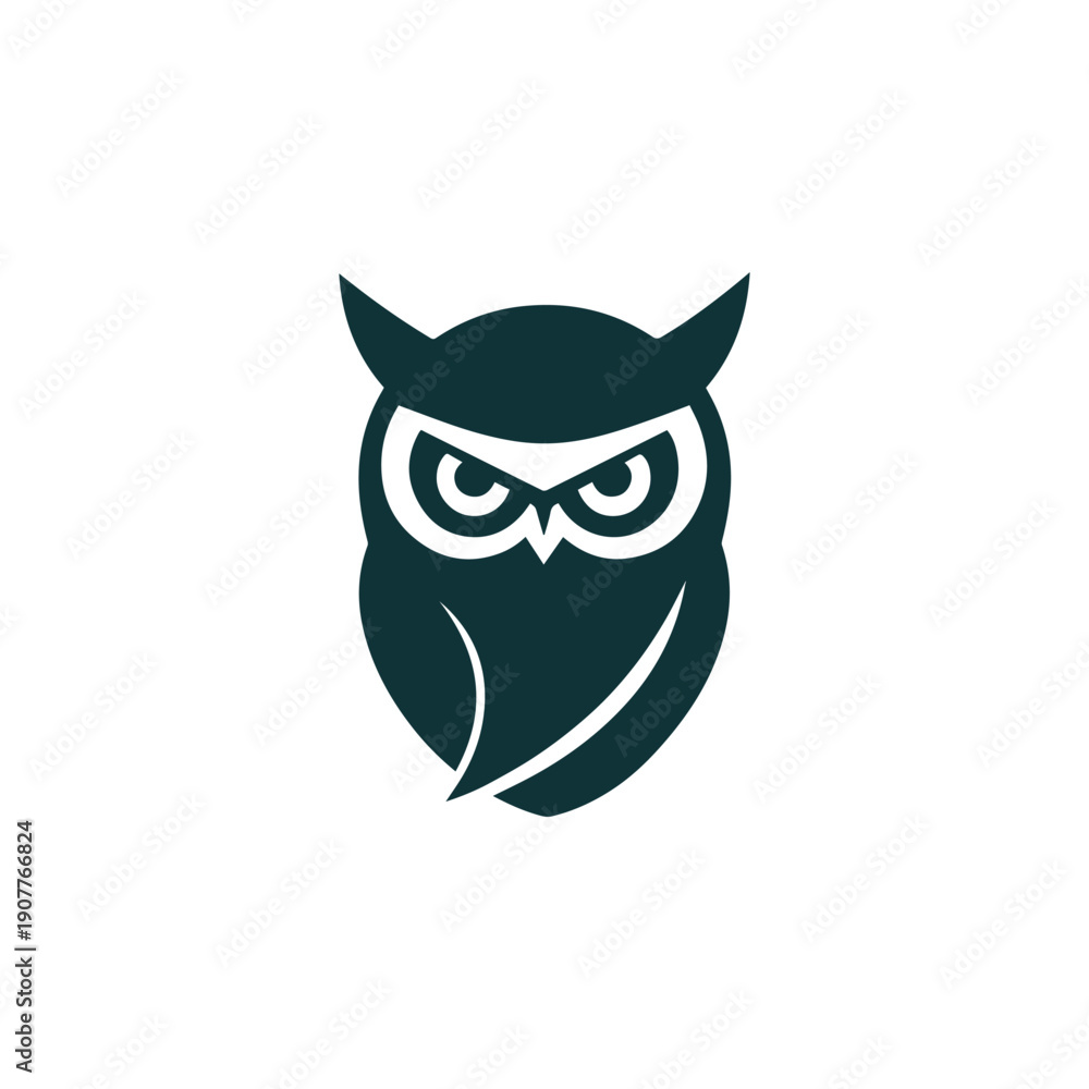 Fototapeta premium Ninja Owl Logo