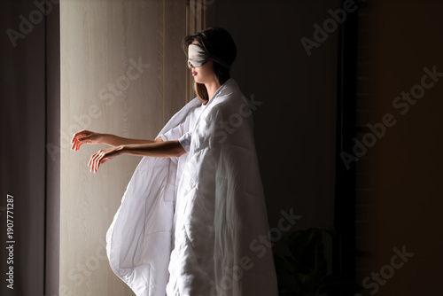 Female sleepwalker with sle...