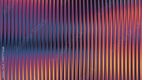 Abstract 3d render, background animation with ribbed dynamic glass gradient animation effect, 4k seamless looped video
