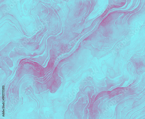 Abstract illustration with marble-like texture in shades of blue and purple colours to be used as wallpaper, poster and banner design