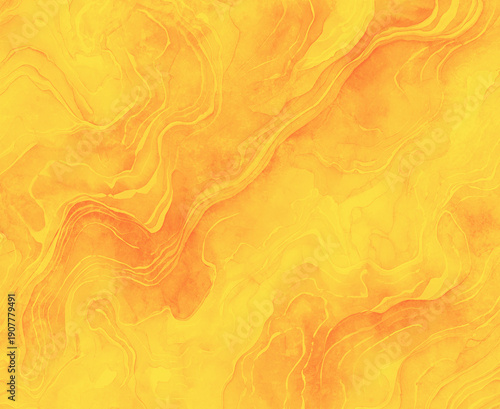 Abstract illustration with marble-like texture in shades of yellow and red colours to be used as wallpaper, poster and banner design