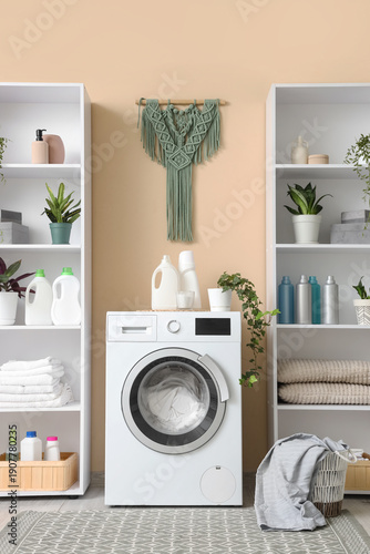 Interior of laundry room wi...