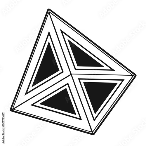 Monochrome Geometric Diamond Split Logo