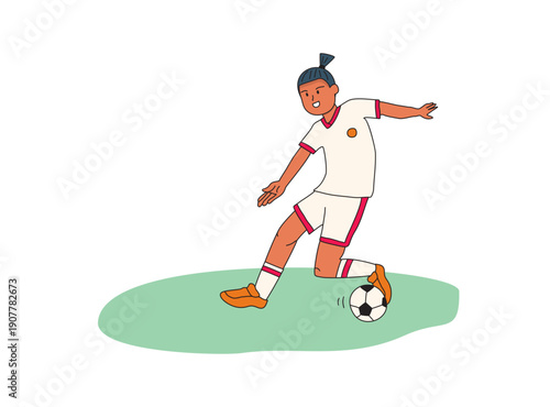 Soccer Illustration Set Dribble