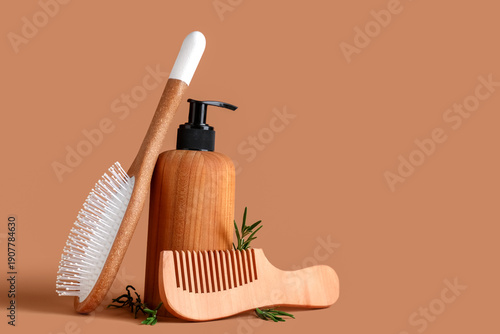 Composition with wooden hai...
