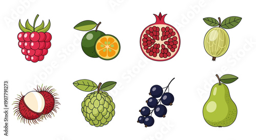 Vibrant assortment of fresh fruits