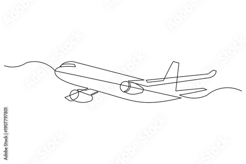 vector illustration of a jet airplane