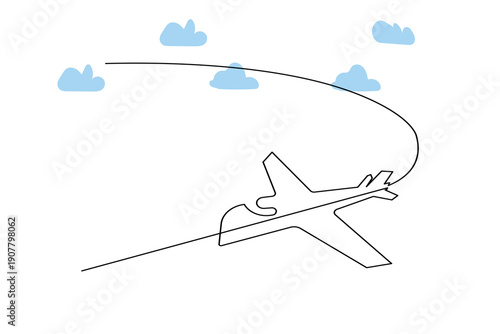 vector illustration of airplane
