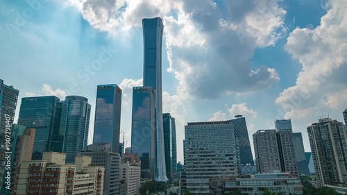 Beijing China Zun Tower Skyline with Modern Skyscrapers