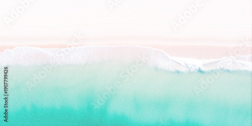 Sticker Pastel Beach Watercolor Background