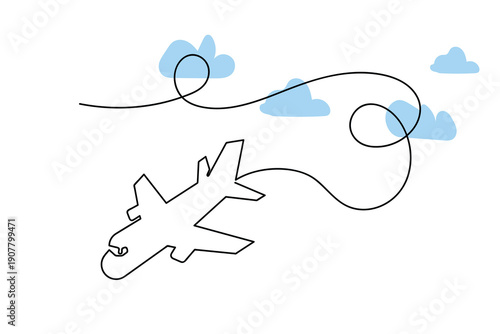 vector illustration of airplane