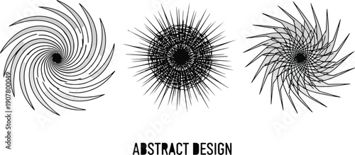 Modern abstract design elements for creative projects and visual branding