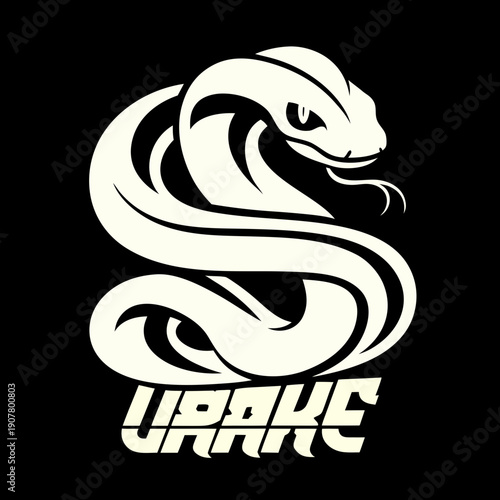 A white snake logo on a black background with the word viper