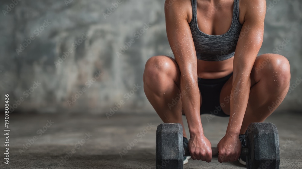 custom made wallpaper toronto digitalIntense Weightlifting Session: A Fitness Enthusiast Engages in Strength Training with Dumbbells for Muscle Conditioning and Endurance Building in a Gritty Environment