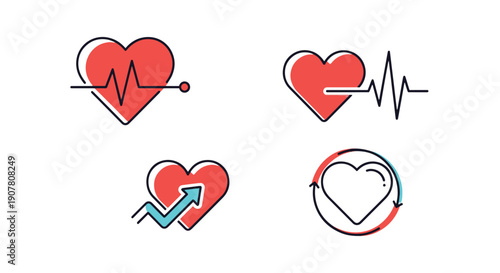 Heart Rate Line art modern design