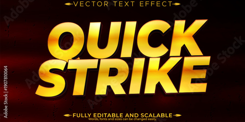 Strike editable text effect, editable movie and action text style