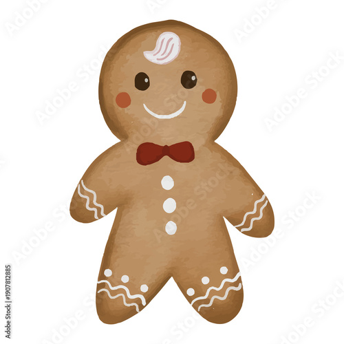Gingerbread Man with Bow