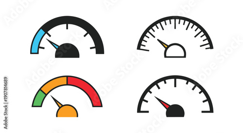 Meter Line art color illustration