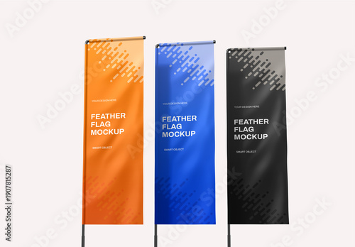 Feather Flag Mockup Collection