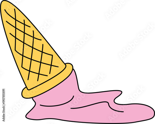 April fool object flat Illustration