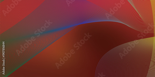 Red and brown abstract shape grainy gradient background with black backdrop and noisy texture wide banner poster header design