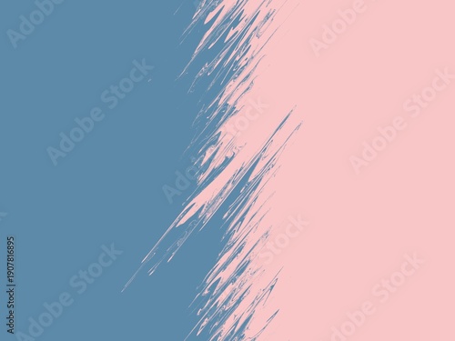 Trendy blue pink brush stroke abstract background