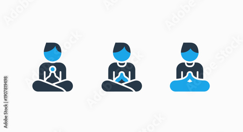 Silhouettes of people meditating in a cross-legged pose, symbolizing peace, mindfulness, relaxation, and wellness practices