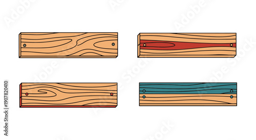 Plank Line art digital illustration
