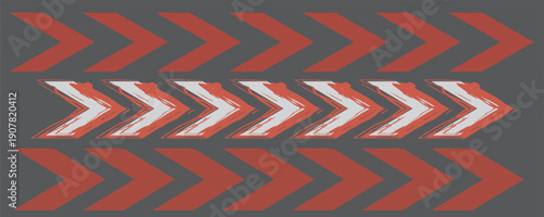 sideways Set . Linear signs collection. Arrow Design .four elements for your design.Striped direction. vector illustration