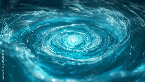 Abstract Deep Ocean Currents with Bioluminescent Energy Flow