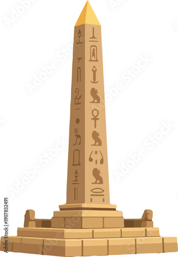 Abu Simbel Temple Egypt Flat Vector Illustration