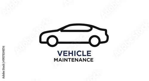 Car Vehicle Maintenance Icon Silhouette.