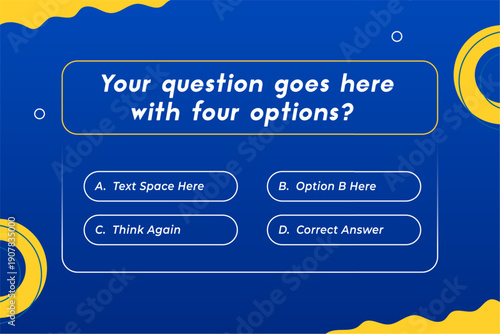 multiple questionnaire quiz game banner for your knowledge check