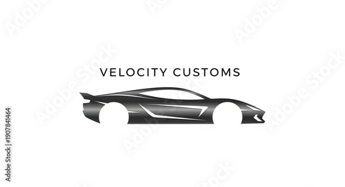 Custom Sports Car Design Illustration.