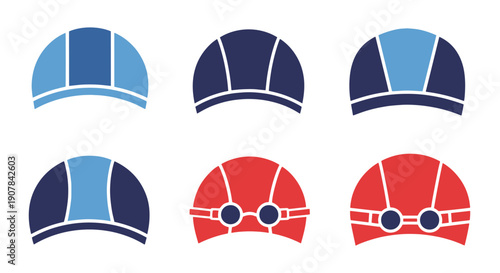 Swim Cap Line art vector modern style