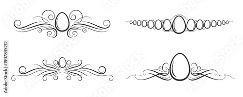 Charming decorative egg dividers for Easter-themed design