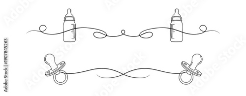 Charming baby bottle and pacifier decorative dividers for newborn design